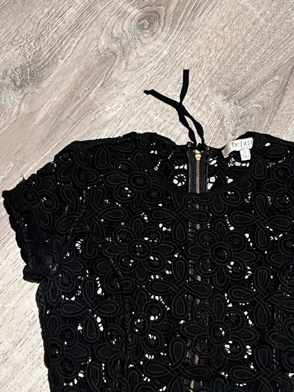 Exclusive for Intermix Black Lace Top - Picture 5 of 16